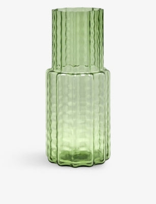 Serax Wave textured mouthblown glass vase 35cm, UK version