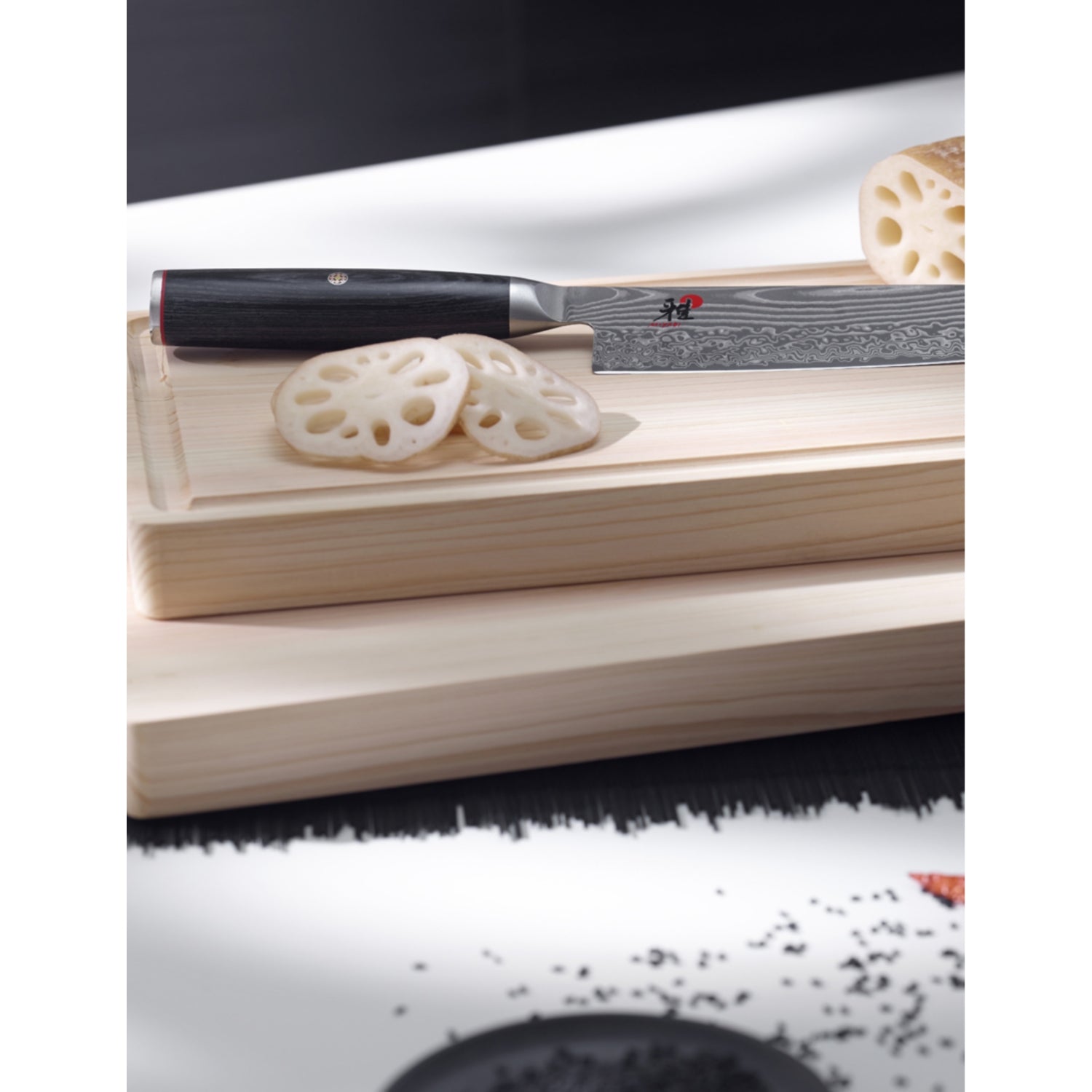 Miyabi 13cm stainless steel knife, ash wood handle, imported from the UK