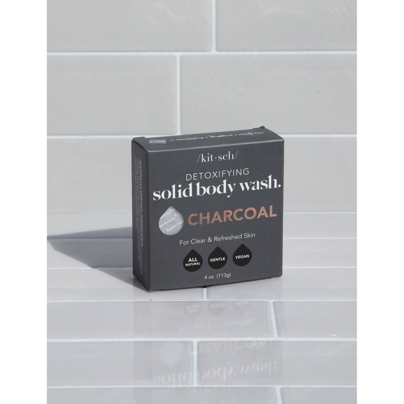 Kitsch Charcoal Detoxifying body wash bar 113g, imported from the UK