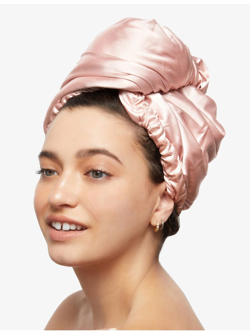 Kitsch satin-wrapped microfibre hair towel, UK version