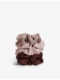 Kitsch satin sleep scrunchies set of five (British brand)