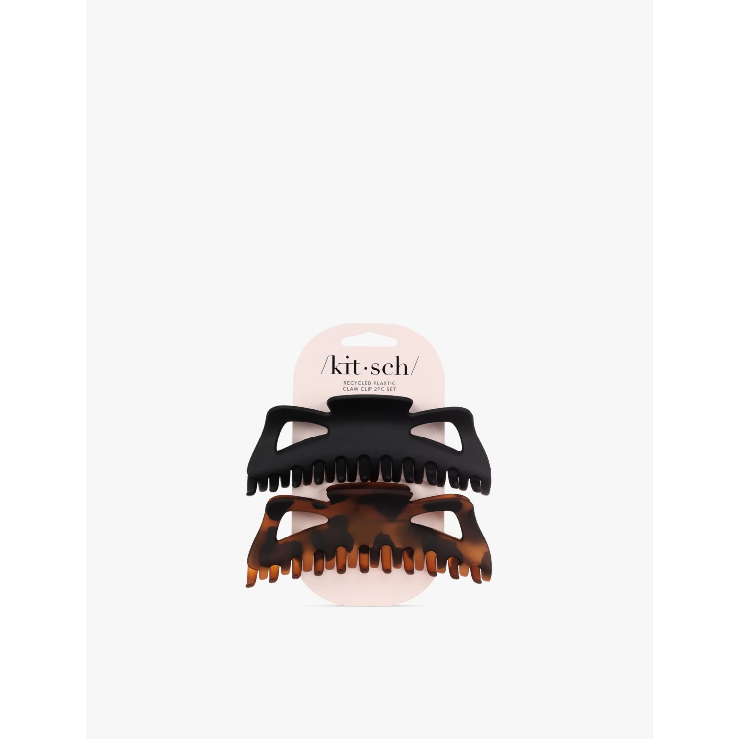 Kitsch jumbo plastic claw clips set of two 14cm, UK version