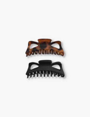 Kitsch jumbo plastic claw clips set of two 14cm, UK version