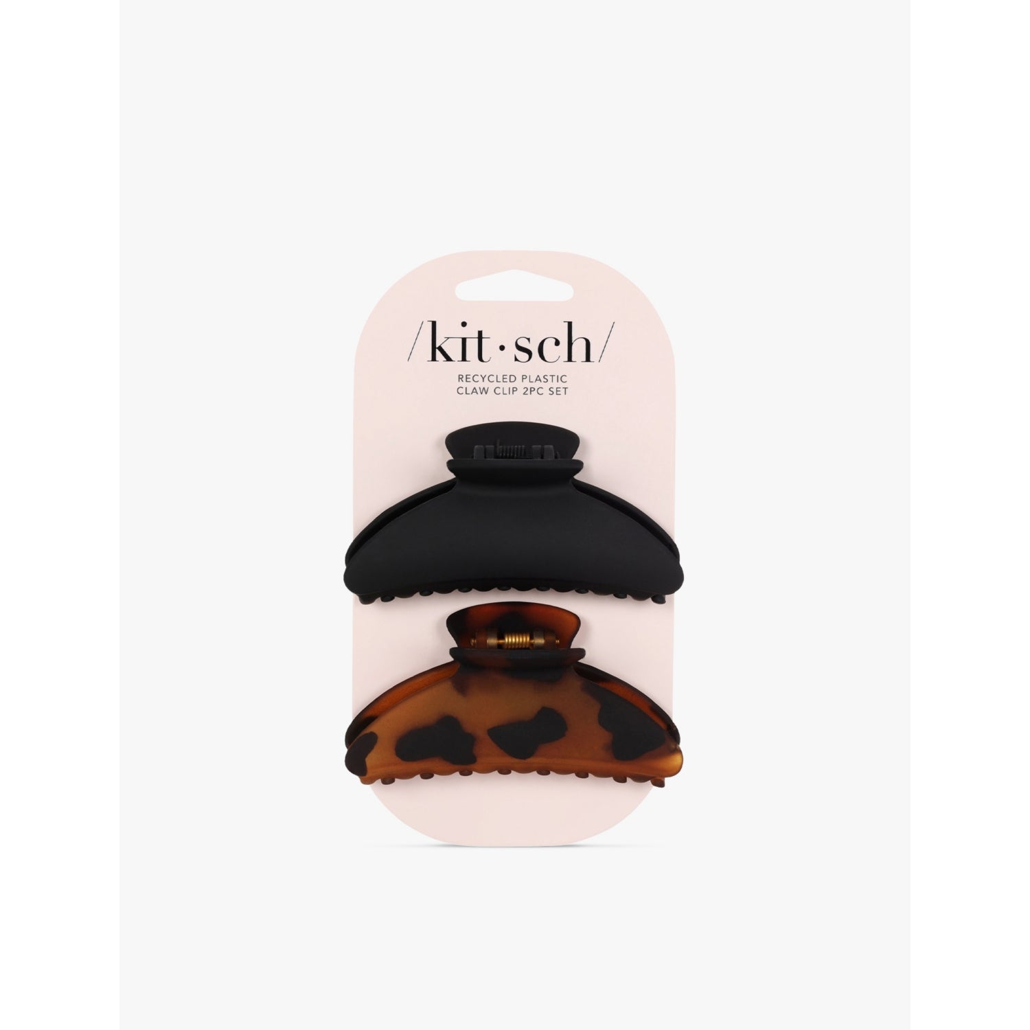 Kitsch medium plastic claw clips set of two, UK version