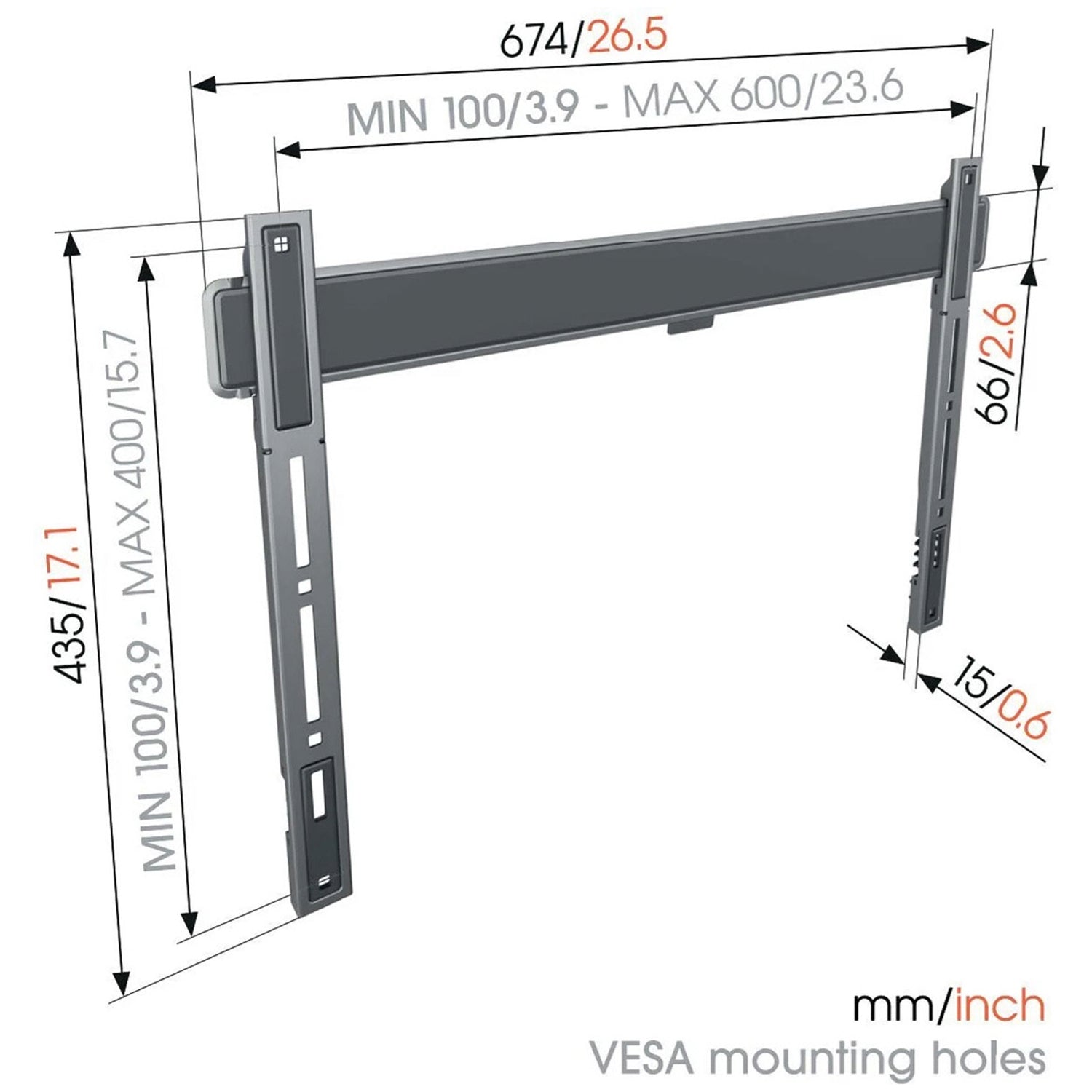 Elite TVM 5605 fixed TV wall mount - British product