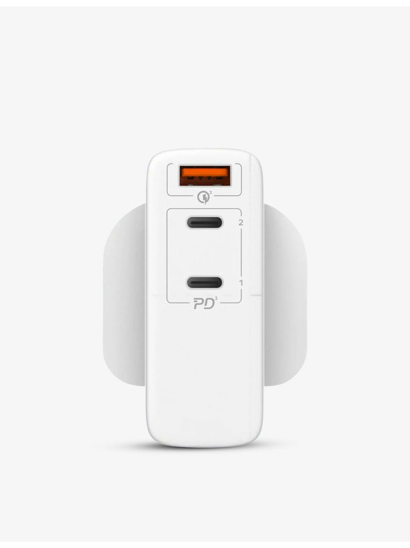 OnePlug 140W 3-port GaN charger in white (British brand)