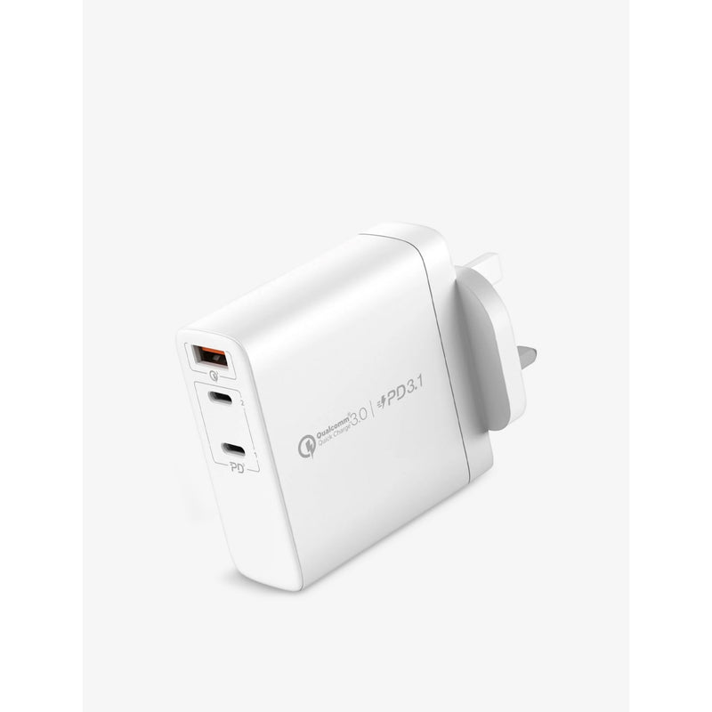 OnePlug 140W 3-port GaN charger in white (British brand)