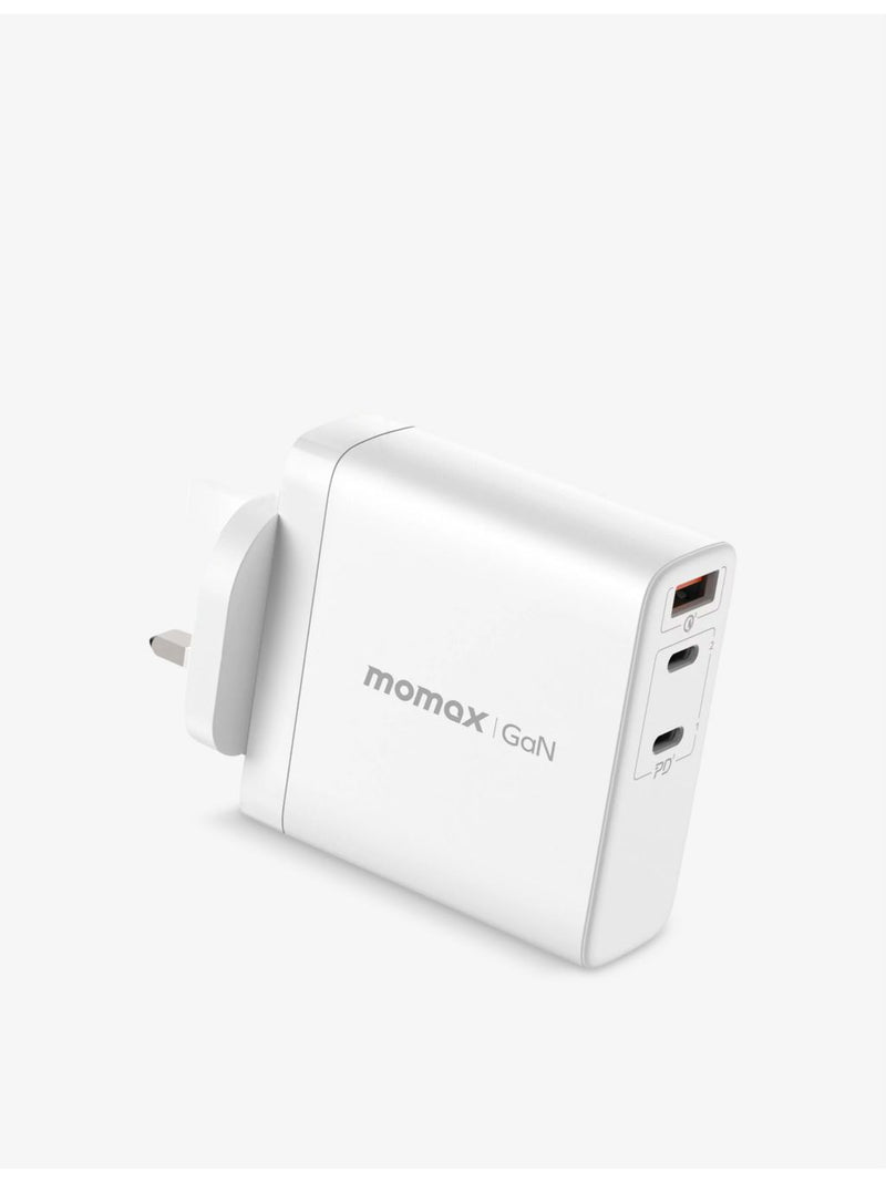 OnePlug 140W 3-port GaN charger in white (British brand)