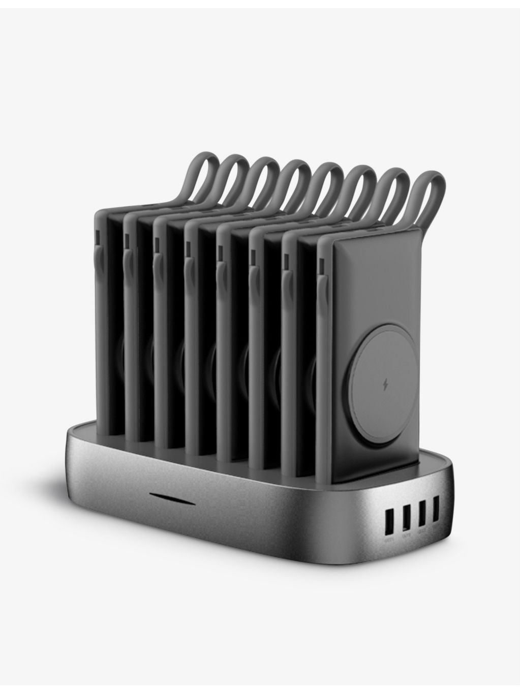 WST x8 black multi-charger docking station with powerbanks (British brand)