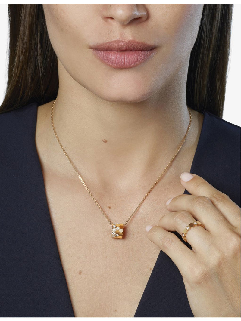 Chaumet Bee de Chaumet rose-gold diamond pendant necklace 0.6ct - British product
