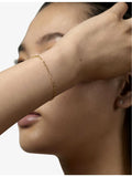 Monica Vinader gold vermeil paperclip chain bracelet, imported from the UK
