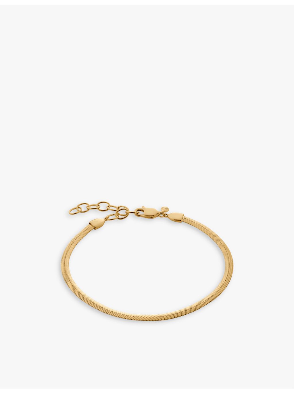 Monica Vinader 18ct gold-plated sterling silver snake chain bracelet, British product