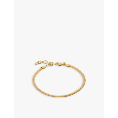 selfridges Monica Vinader 18ct Yellow Gold-Plated Sterling Silver Snake Chain Bracelet, Adjustable 16.5-20cm- Buy online at McGrocer