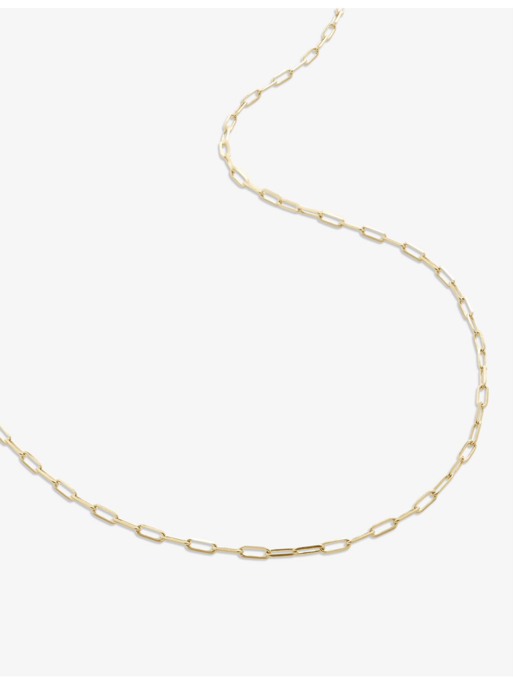 Monica Vinader mini paperclip chain necklace 46cm, imported from the UK