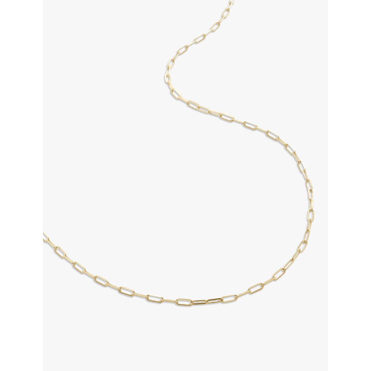 Monica Vinader mini paperclip chain necklace 46cm, imported from the UK
