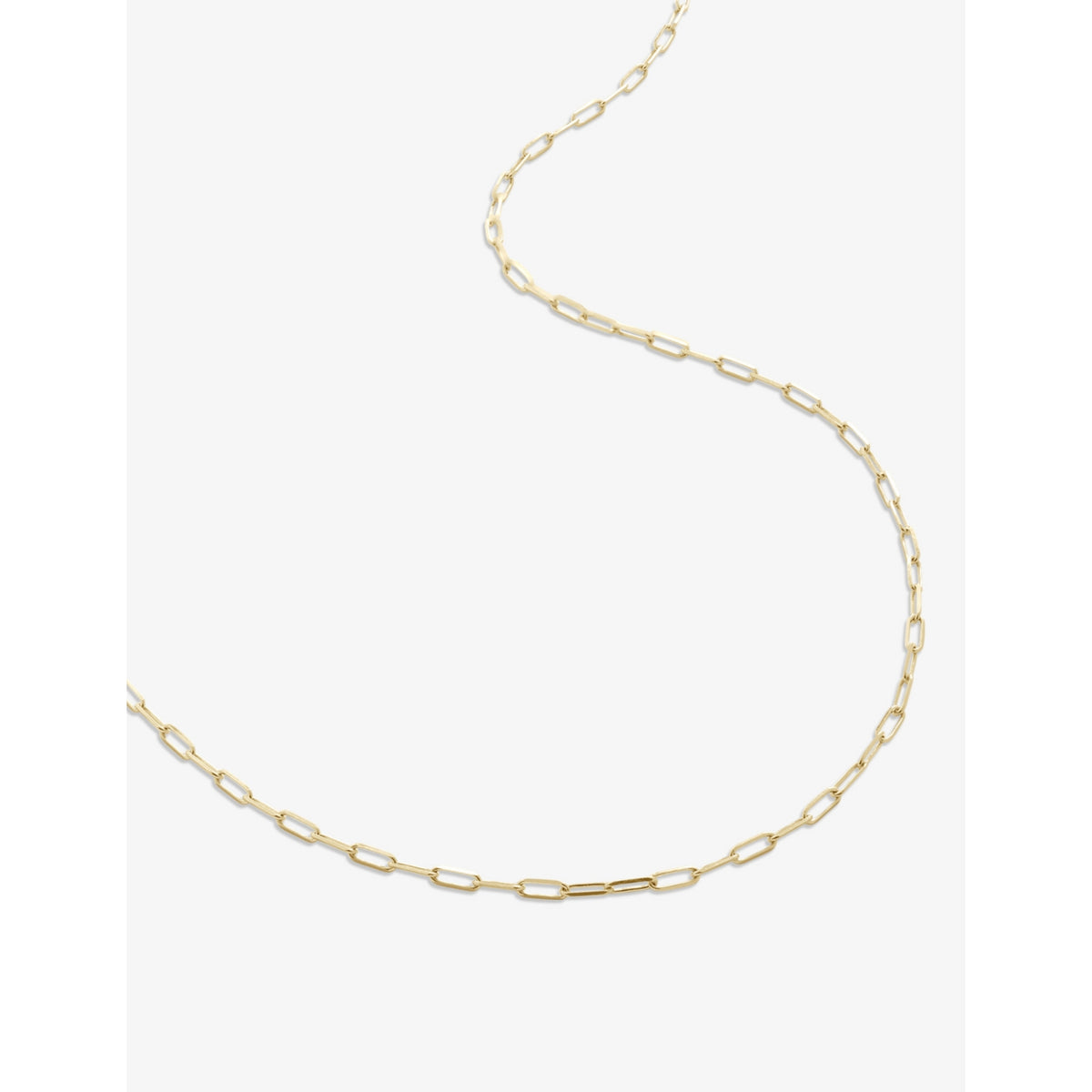 Monica Vinader mini paperclip chain necklace 46cm, imported from the UK
