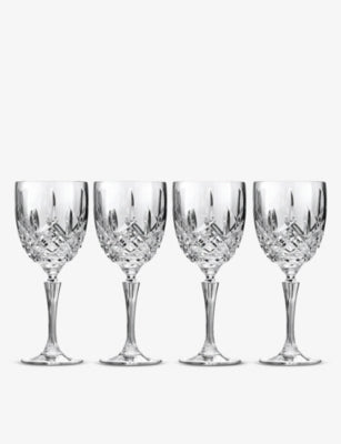 Waterford Markham crystal goblets set of four 22cm (British brand)