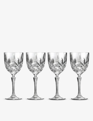 Markham crystal wine glasses set of four 21cm (British brand)