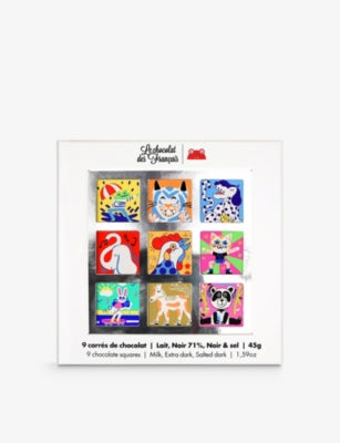 Le Chocolat Des Francais Animaux chocolate squares 45g - British product