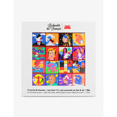 selfridges Le Chocolat Des Francais Assorted Milk and Dark Chocolate Box of 16 Squares 80g- Buy online at McGrocer