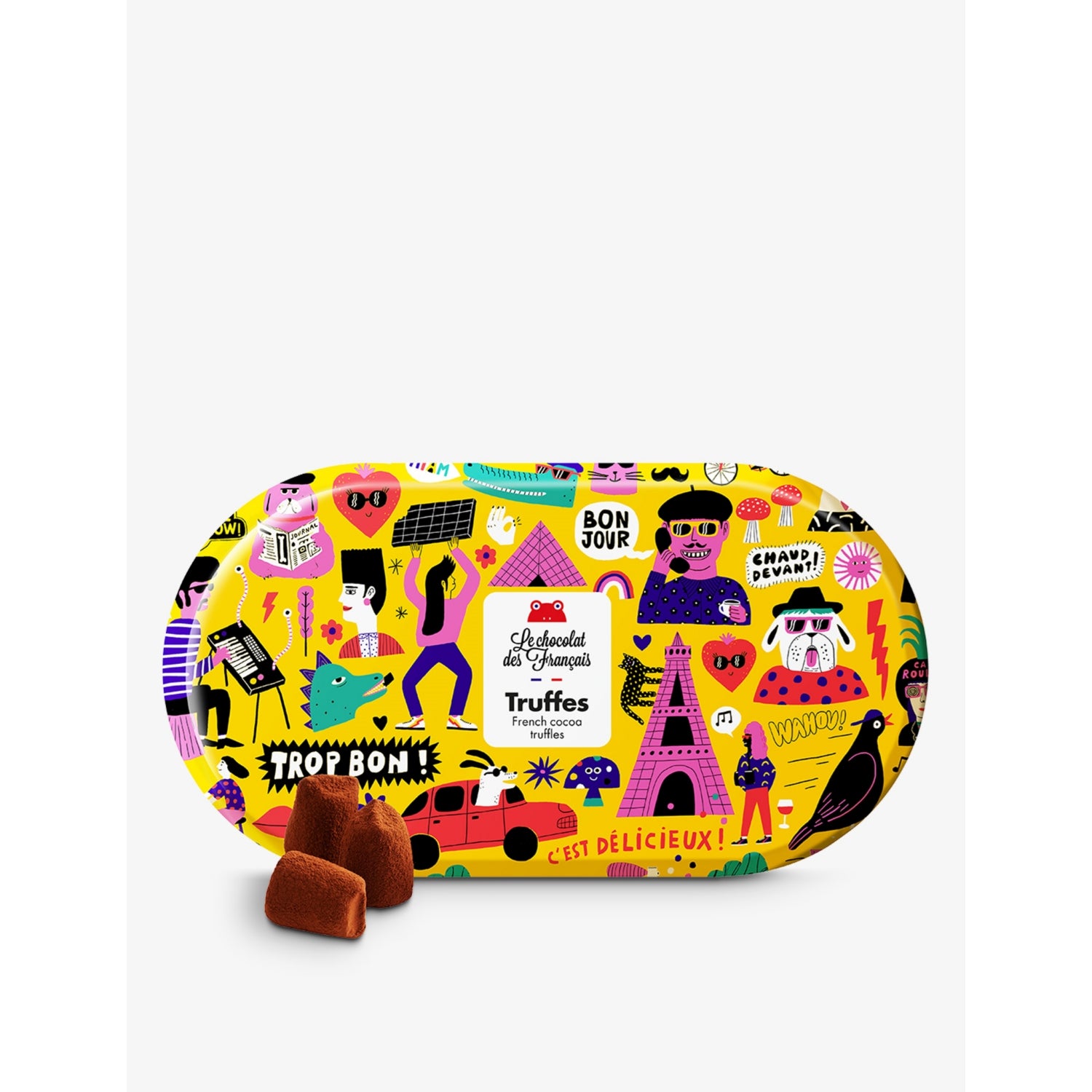 Le Chocolat Des Francais Organic dark chocolate truffles tin of 12