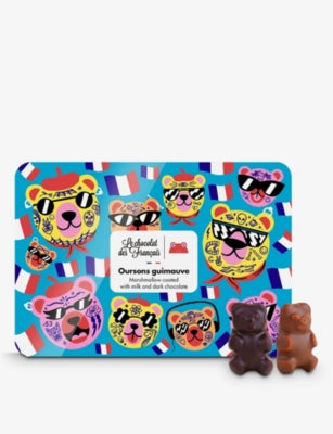 Le Chocolat Des Francais chocolate marshmallows tin of 12, UK version
