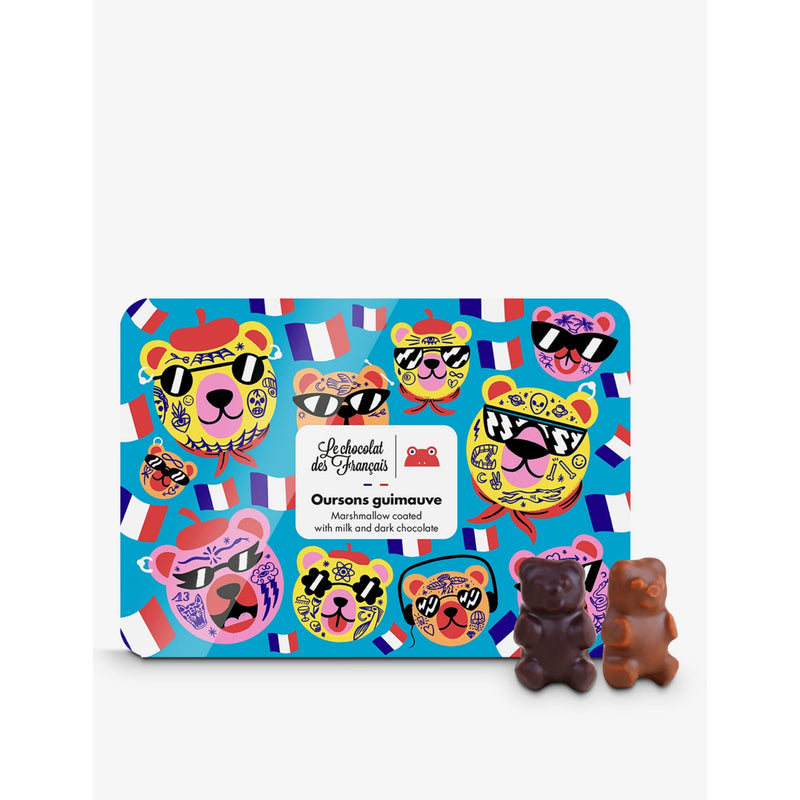 Le Chocolat Des Francais chocolate marshmallows tin of 12, UK version
