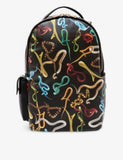Seletti snakes graphic-print faux-leather backpack, imported from the UK