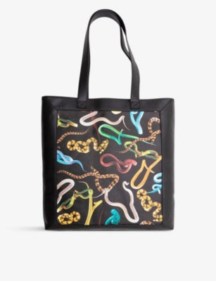 Seletti Toiletpaper snakes canvas tote bag, UK version