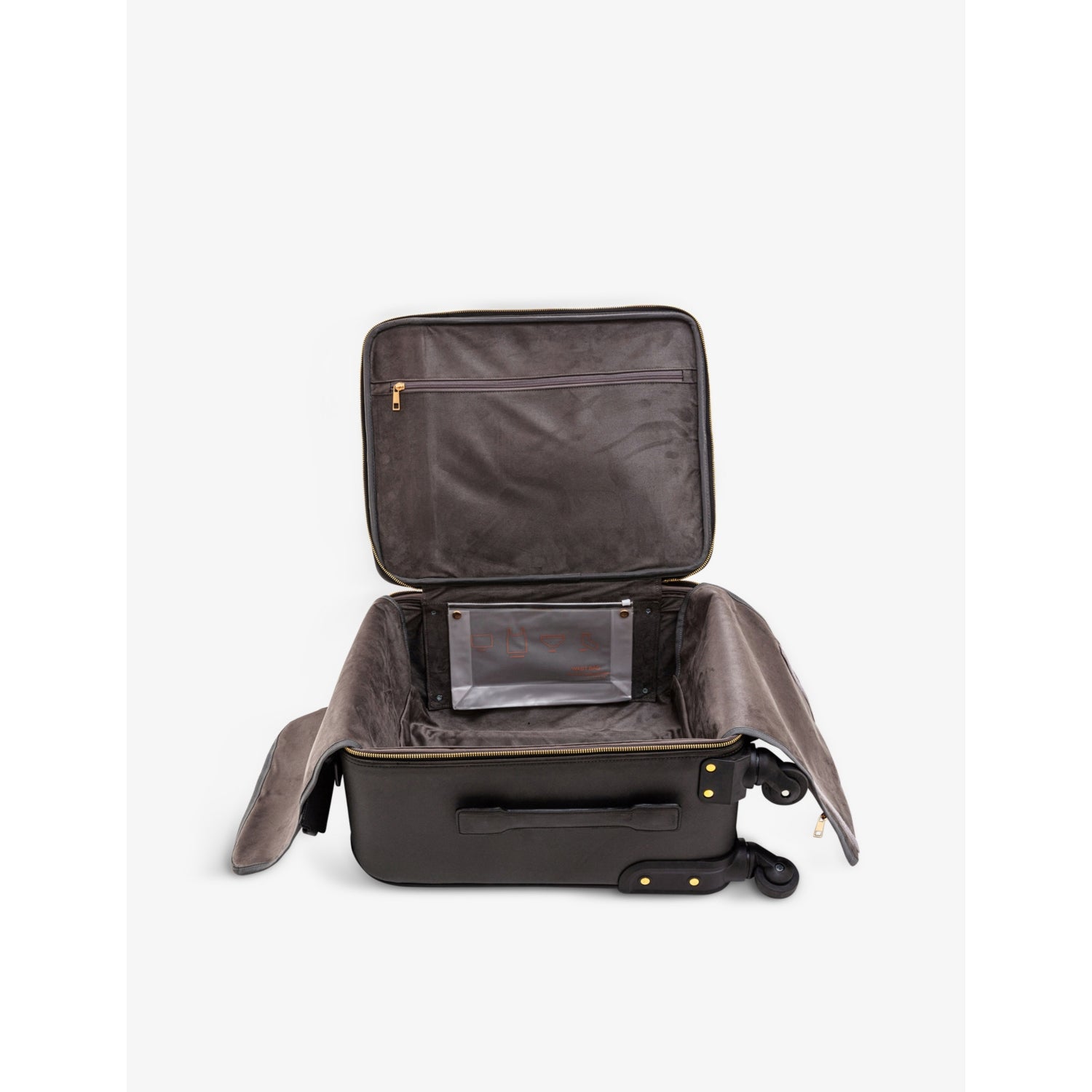 Seletti Seagirl faux-leather cabin suitcase, imported from the UK