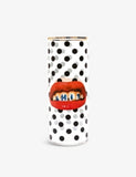 Seletti cylindrical glass vase with mouth-print design 50cm (British brand)