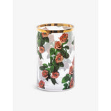 Seletti roses printed small cylindrical vase 14cm (British brand)