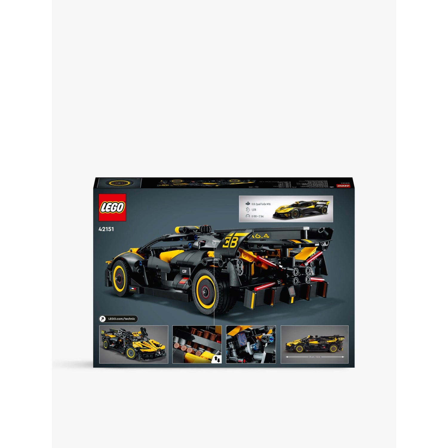 LEGO Technic Bugatti Bolide building set 905 pieces - British product