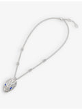 Bvlgari Serpenti diamond sapphire necklace 18ct white gold, imported from the UK
