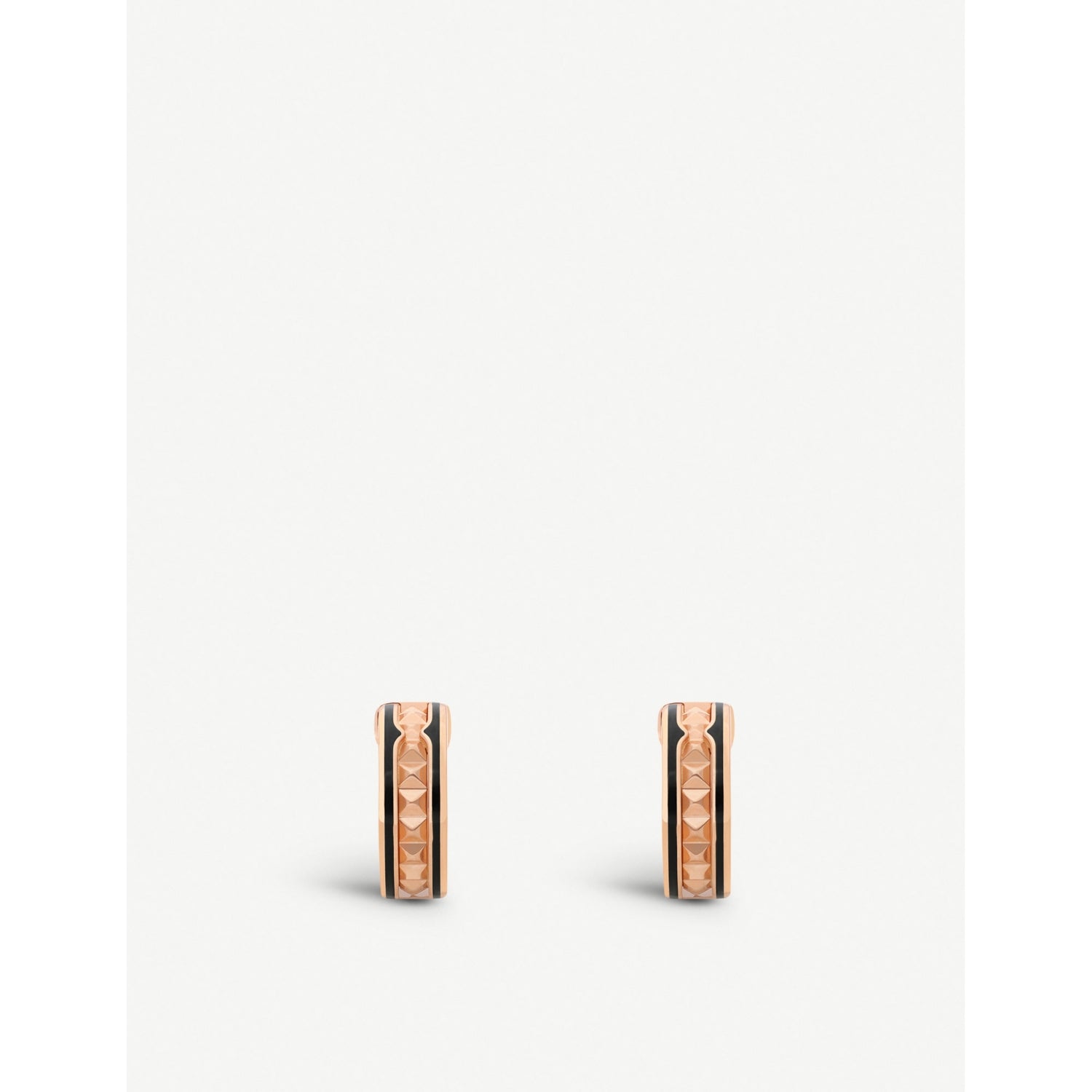 Bvlgari rose-gold and ceramic hoop earrings, imported from the UK