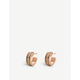 Bvlgari rose-gold and ceramic hoop earrings, imported from the UK