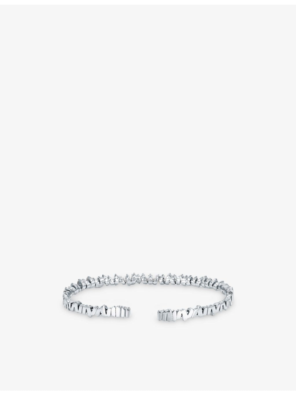 Suzanne Kalan baguette-cut diamond bangle in 18ct white gold (British brand)