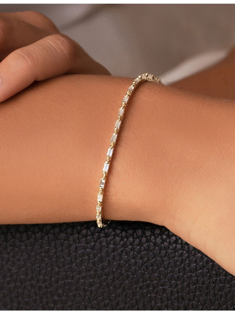 Suzanne Kalan diamond tennis bracelet baguette-cut 1.75ct (British brand)