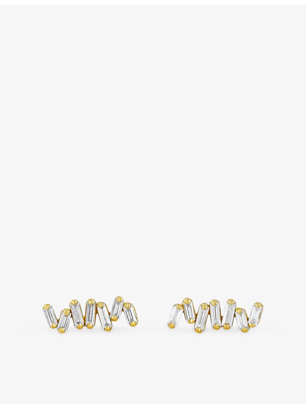 Suzanne Kalan 18ct gold diamond stud earrings 0.18ct, imported from the UK