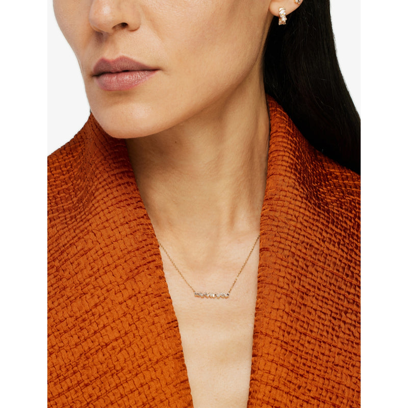 Suzanne Kalan white-gold diamond bar necklace 0.30ct (British brand)