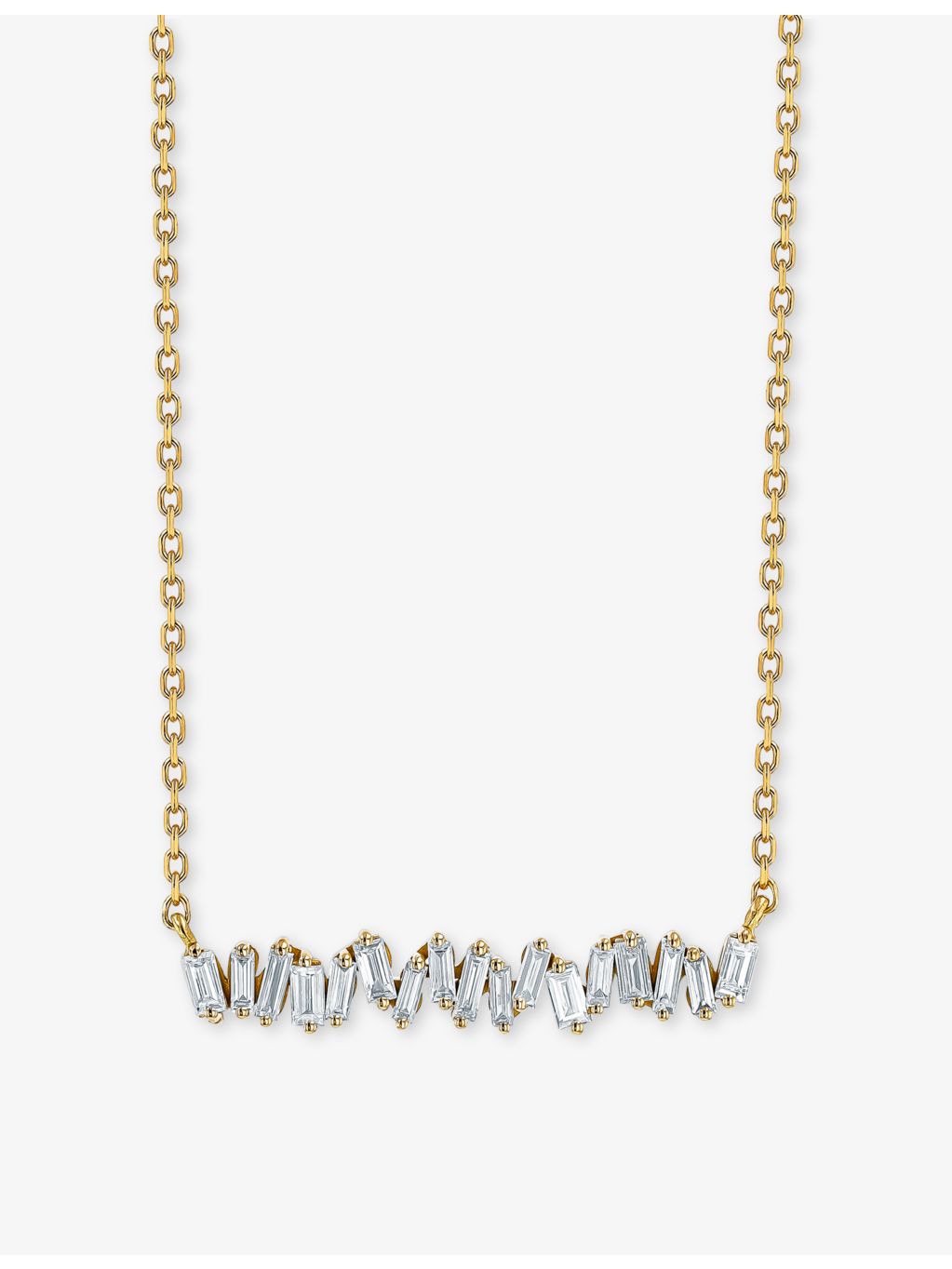 Suzanne Kalan white-gold diamond bar necklace 0.30ct (British brand)