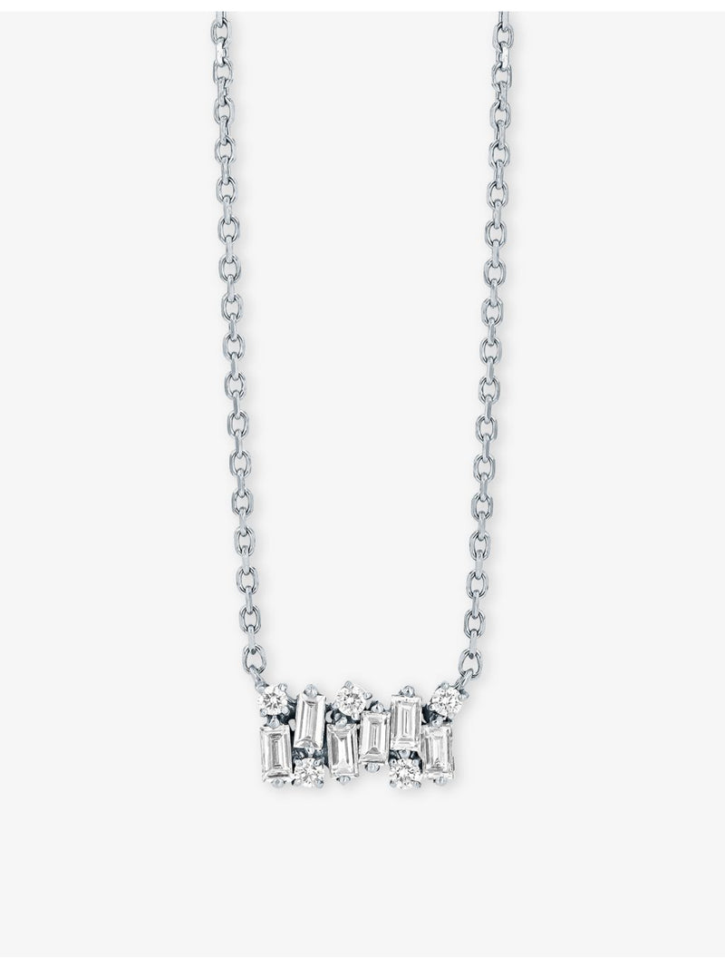 Suzanne Kalan Shimmer Small diamond necklace 18ct white gold - British product