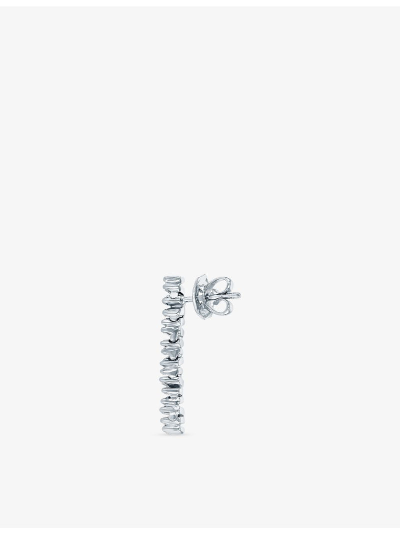 Suzanna Kalan 0.8ct baguette diamond earrings 18ct white gold (British brand)