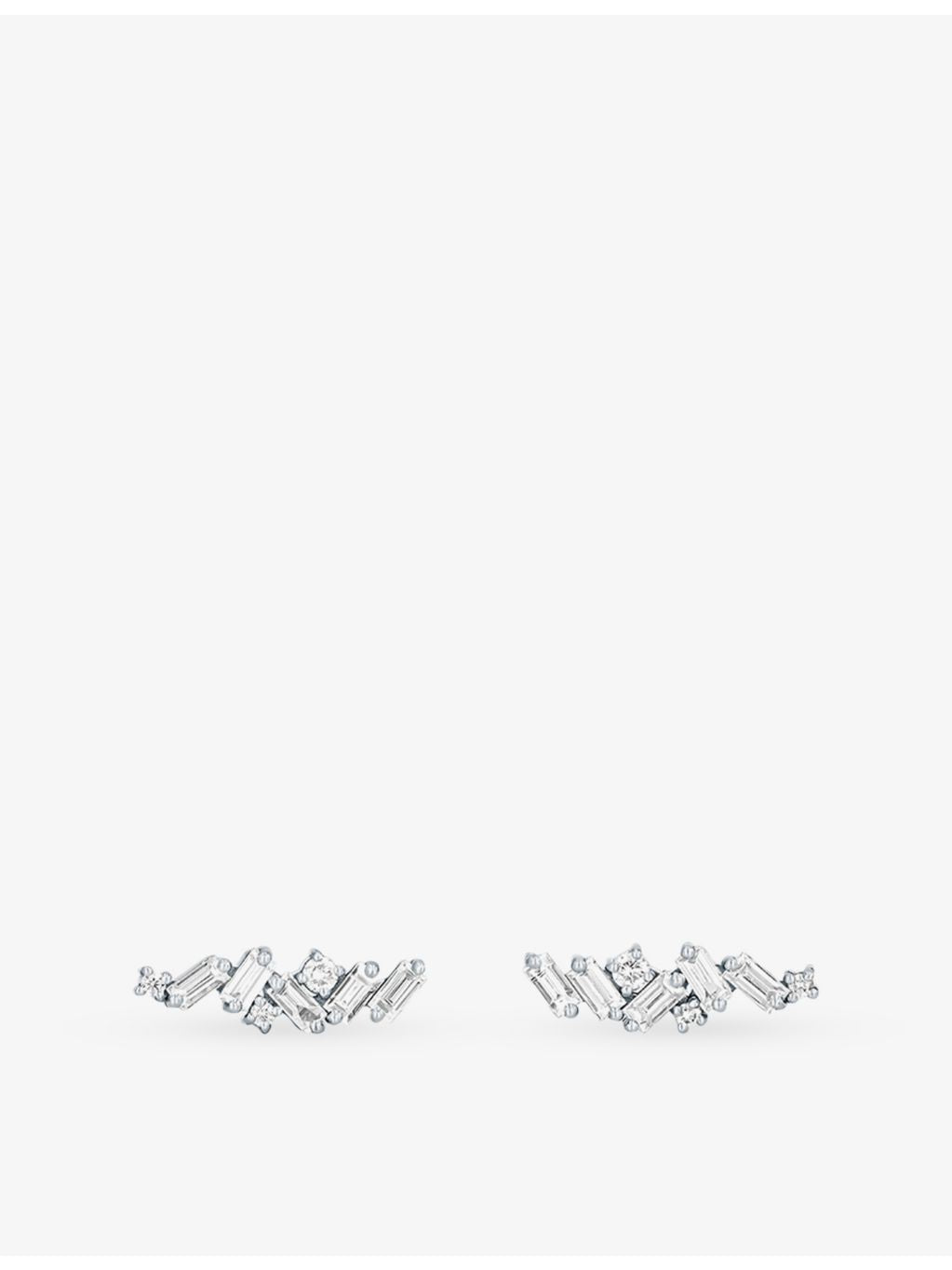 Suzanne Kalan 0.6ct diamond earrings in 18ct white gold, UK version
