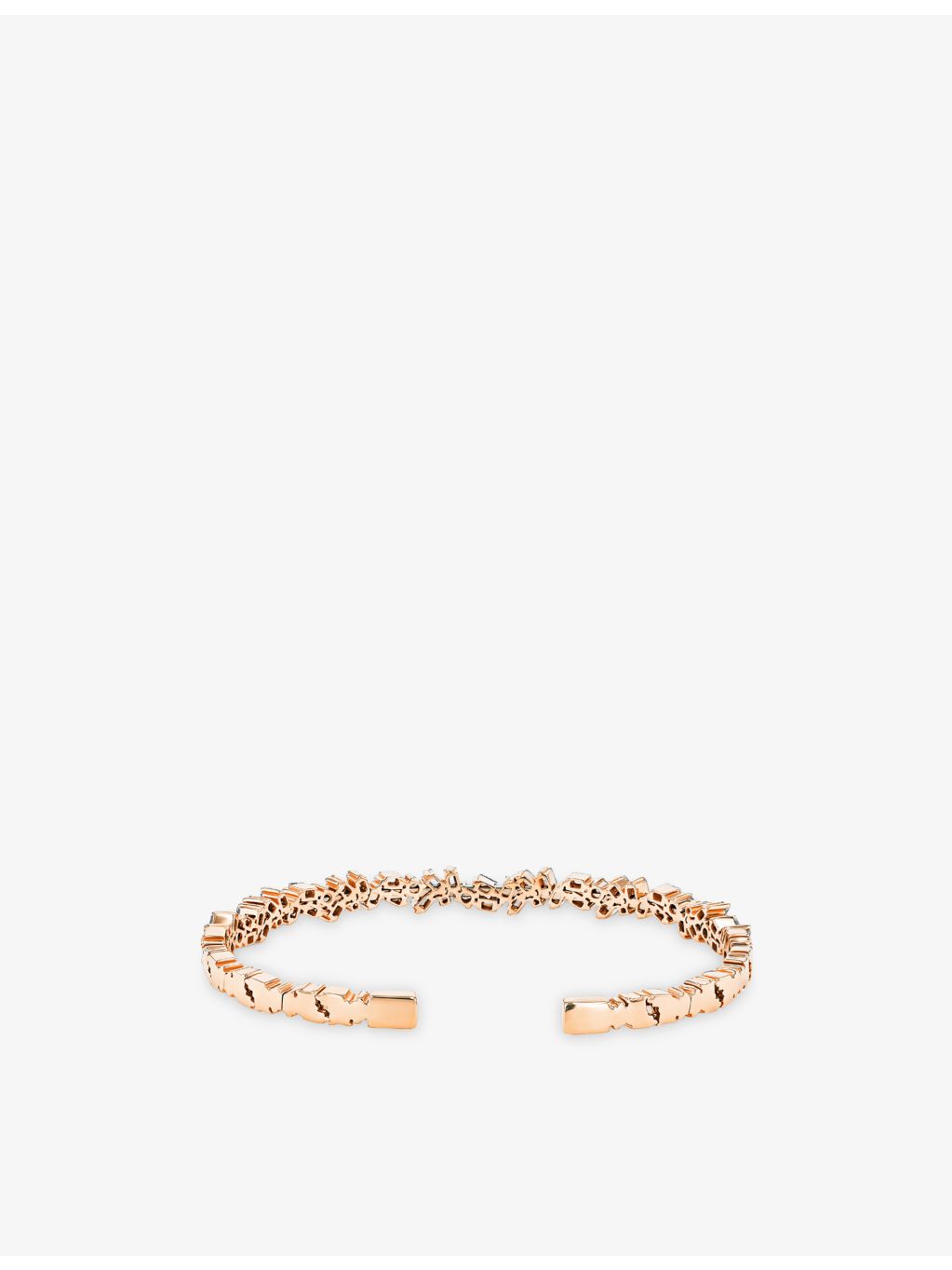 Suzanne Kalan Firework 18ct rose gold baguette-cut diamond bangle (British brand)