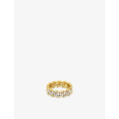 selfridges Suzanne Kalan Firework 18ct Yellow Gold and 2.33ct Diamond Eternity Ring- Buy online at McGrocer