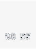 Suzanne Kalan 18ct white-gold diamond earrings 0.5ct (British brand)