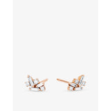 Suzanne Kalan rose-gold diamond earrings with baguette and brilliant cuts - British product