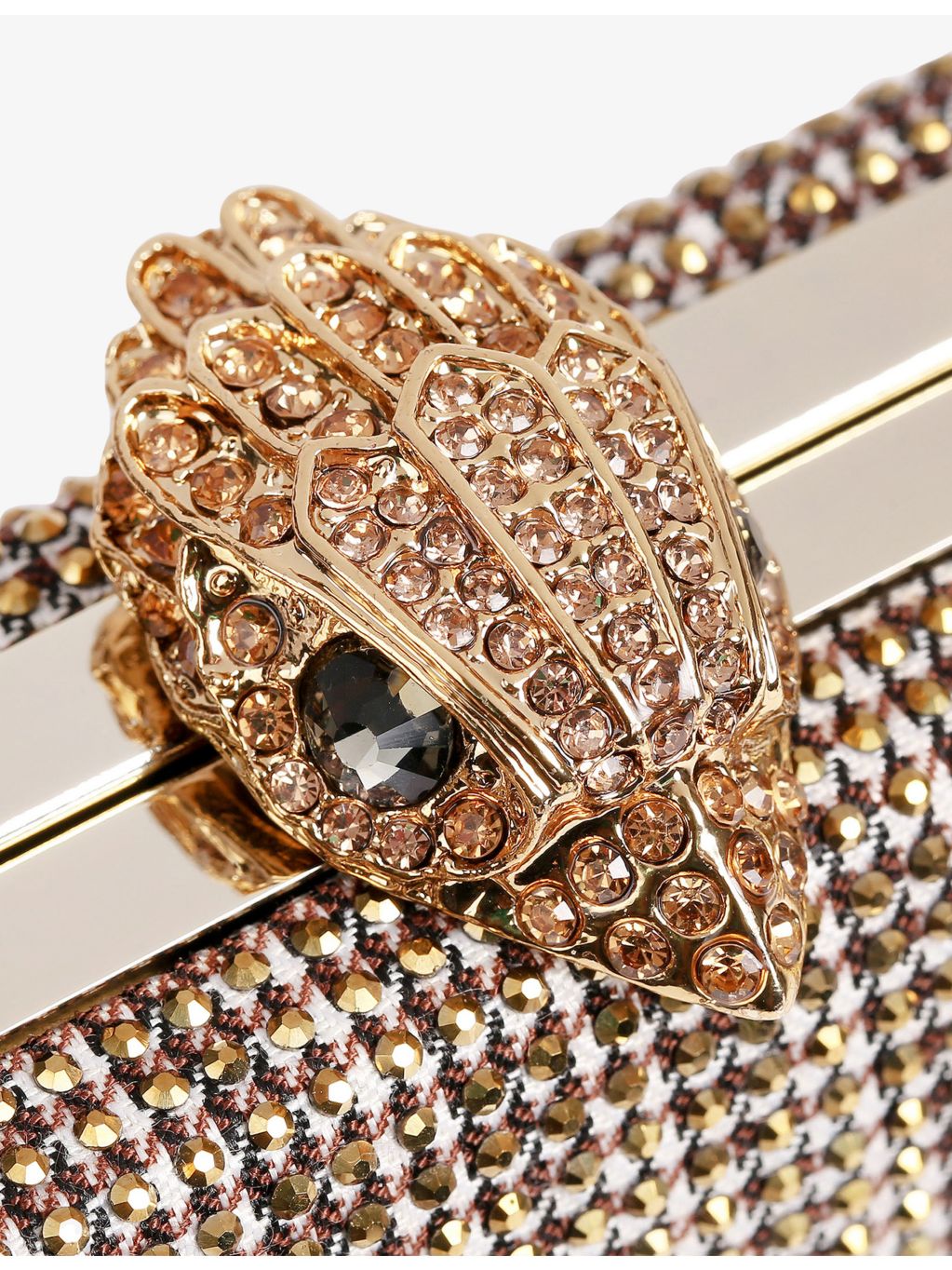 Kurt Geiger London Crystal Kensington woven clutch bag (British brand)