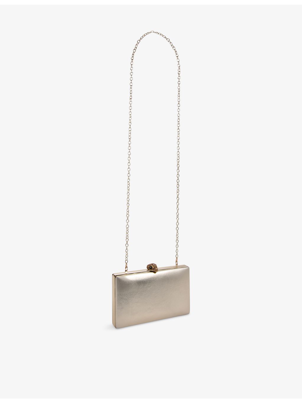 Kurt Geiger London Crystal Kensington leather clutch bag, imported from the UK